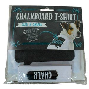 Thought Bubble Dog XS White Chalkboard T-Shirt with Chalk